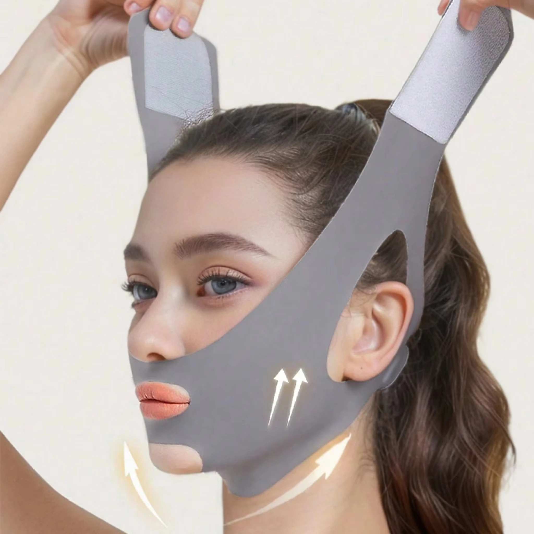 Skincare Viral Tiktok - 1 Stück Gesichtsformende Schlafmaske Atmungsaktive Elastische