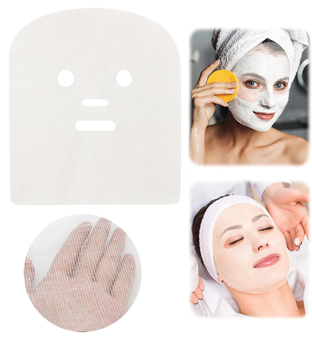 Skincare Indonesia - 100/300 Stück Gaze-Gesichtsmaske, professionelle vorgeschnittene Gaze-Gesichtsmaske,