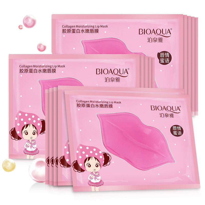 Skincare Viral Tiktok - 15 Stück BIOAQUA Kristallkollagen-Lippenmaske, feuchtigkeitsspendend, pralle