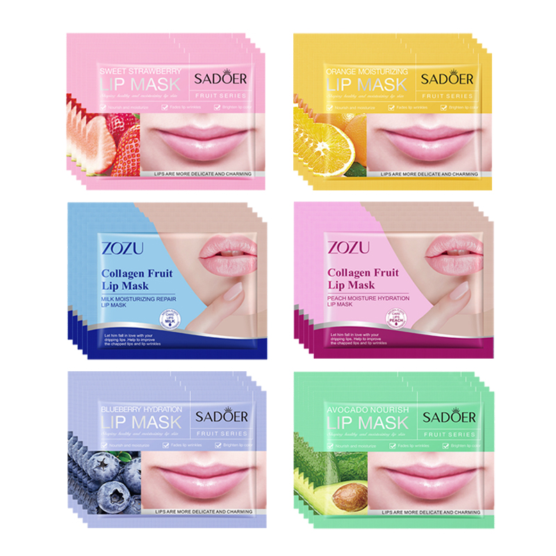 Skincare Viral Tiktok - 30 stücke Früchte Lippen Maske Feuchtigkeitsspendende
