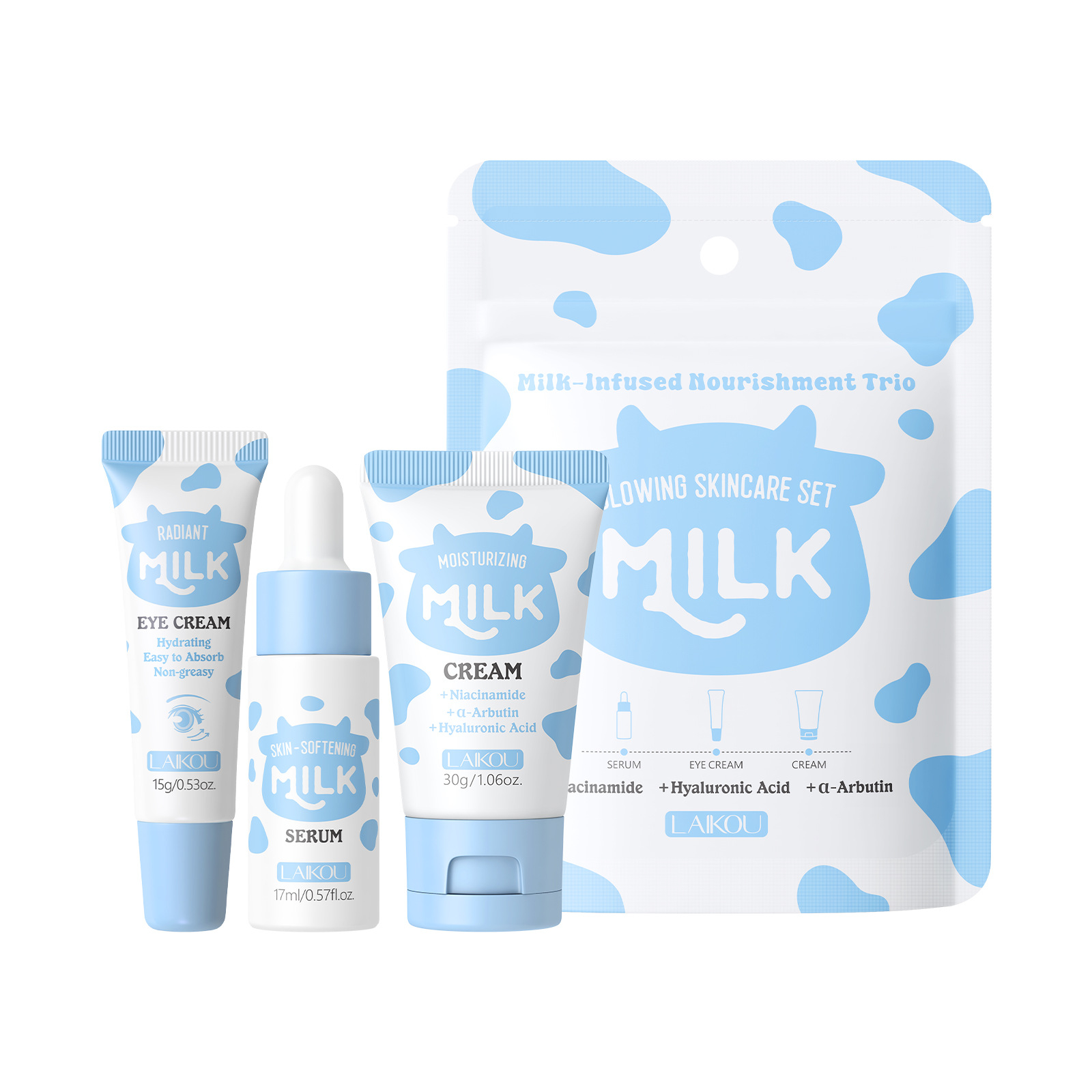 LAIKOU Milch 3-teiliges Reise- – Skincare Gentle Bewertung und Preis